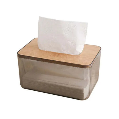Toilettenpapierbox mit Holzabdeckung – Bambus- & Plastikhalter 🌿🌿
