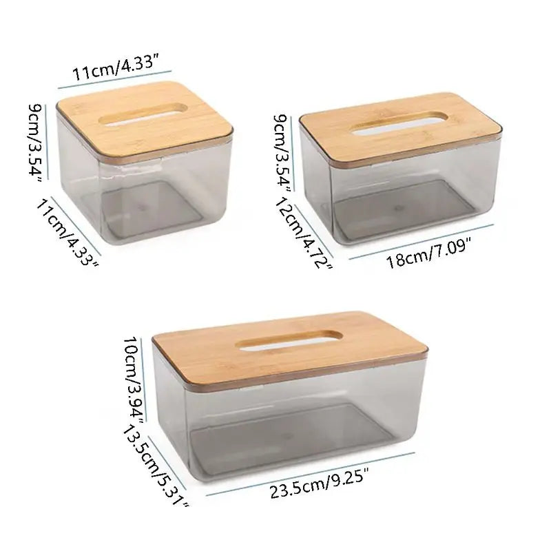 Toilettenpapierbox mit Holzabdeckung – Bambus- & Plastikhalter 🌿🌿