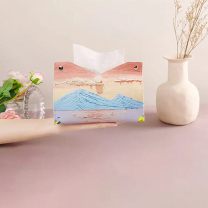 🎀 Kreative Pinke Leder-Taschentuchbox – 🎀 Langlebige Papiertuchaufbewahrung