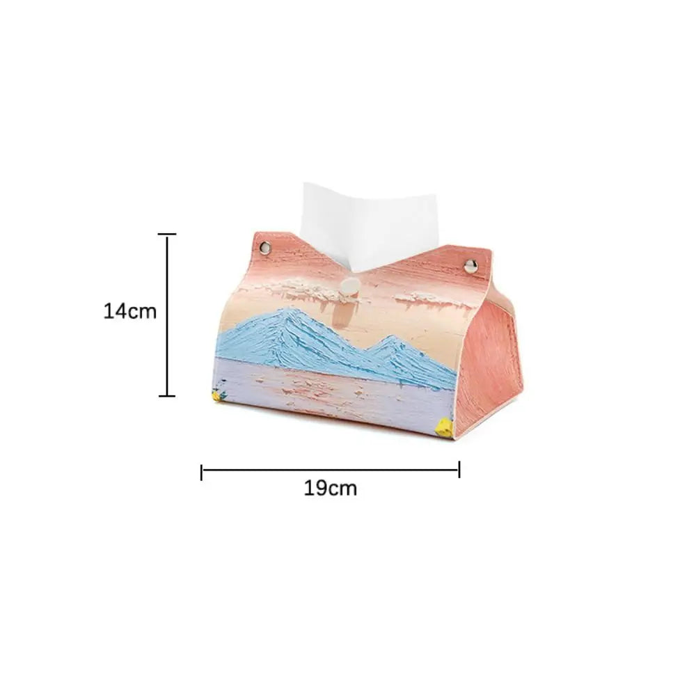 🎀 Kreative Pinke Leder-Taschentuchbox – 🎀 Langlebige Papiertuchaufbewahrung