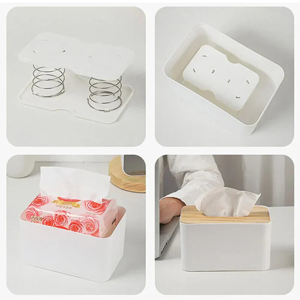 ✨✨ Federmechanismus Taschentuchbox – Für Küche & Auto